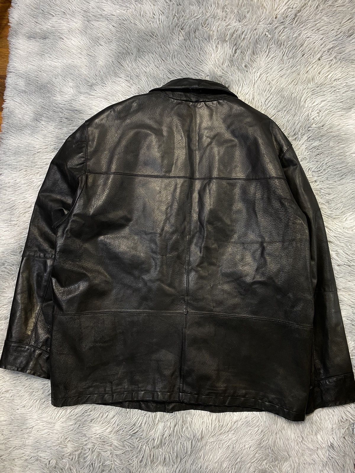 Vintage Black Leather Jacket XXL Japanese Brand Size US XXL / EU 58 / 5 - 9 Thumbnail