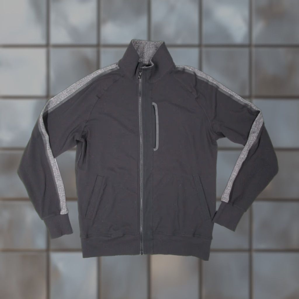 Lululemon Lululemon Jacket Mens Black Full Zip Kung Fu Herringbone Long Sleeve Polyester Bomber Jacket, L Size US L / EU 52-54 / 3 - 1 Thumbnail