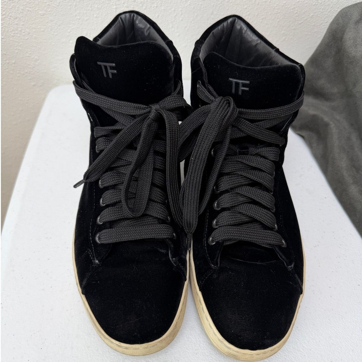 Tom Ford Tom Ford Black Suede High Top Sneakers Size EU 44 Size US 10.5 / EU 43-44 - 2 Thumbnail