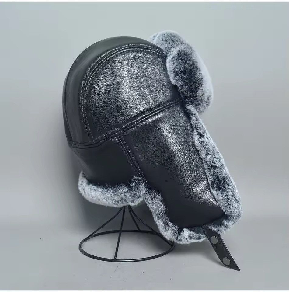 Japanese Brand Unisex RealRabbit Fur Ushanka Trapper Hat Size S Size ONE SIZE - 3 Thumbnail