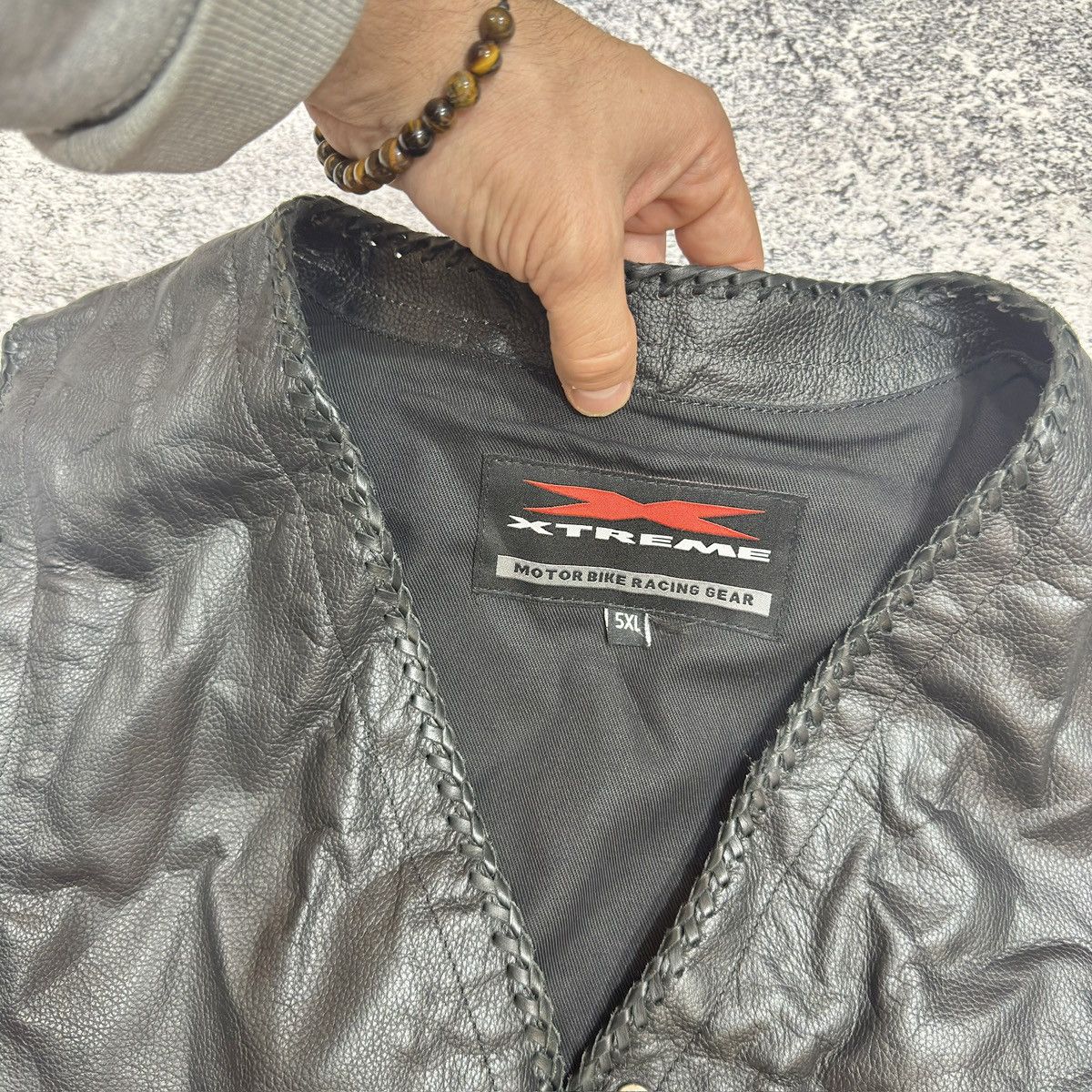 Designer × Leather X-Treme Anarchy Black Leather Vest XL size Size US XL / EU 56 / 4 - 5 Thumbnail