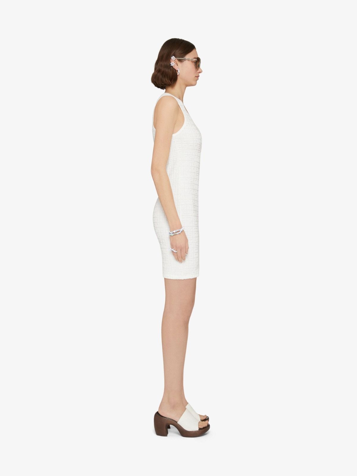Givenchy o1mle0325 Tank Top Mini Dress in White Size S / US 4 / IT 40 - 4 Thumbnail
