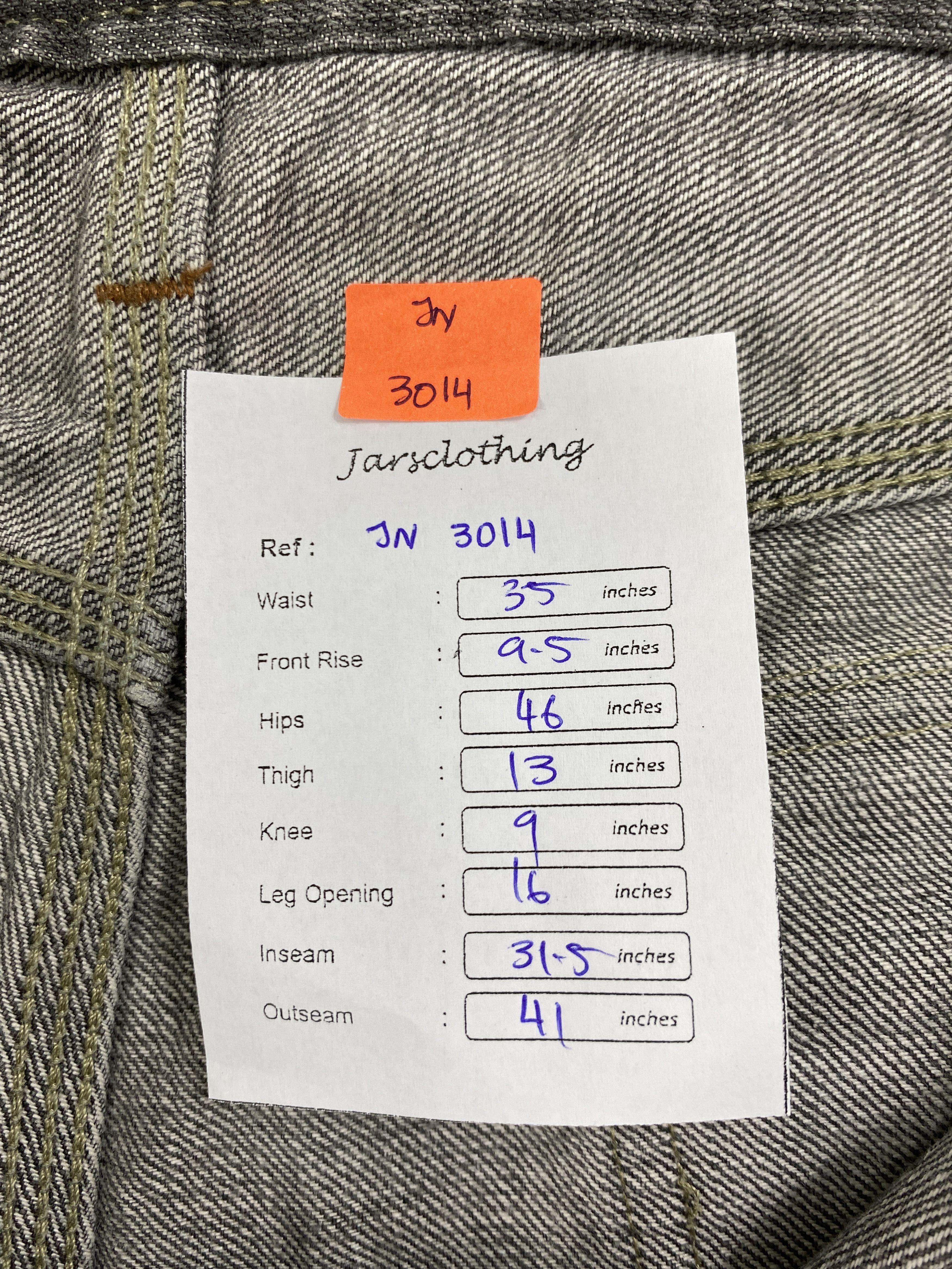 Le Grande Bleu (L.G.B.) Brooklyn Industries LGB style Jeans 35x31.5 - JN3014 Size US 35 - 8 Thumbnail