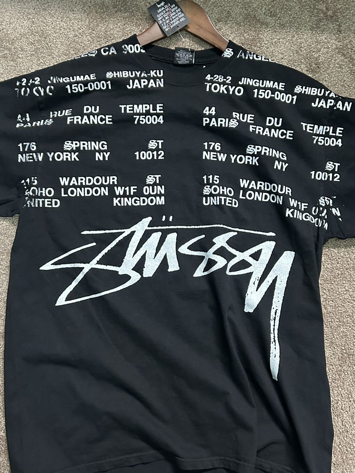 Stussy stussy locations black tee Size US L / EU 52-54 / 3 - 1 Thumbnail