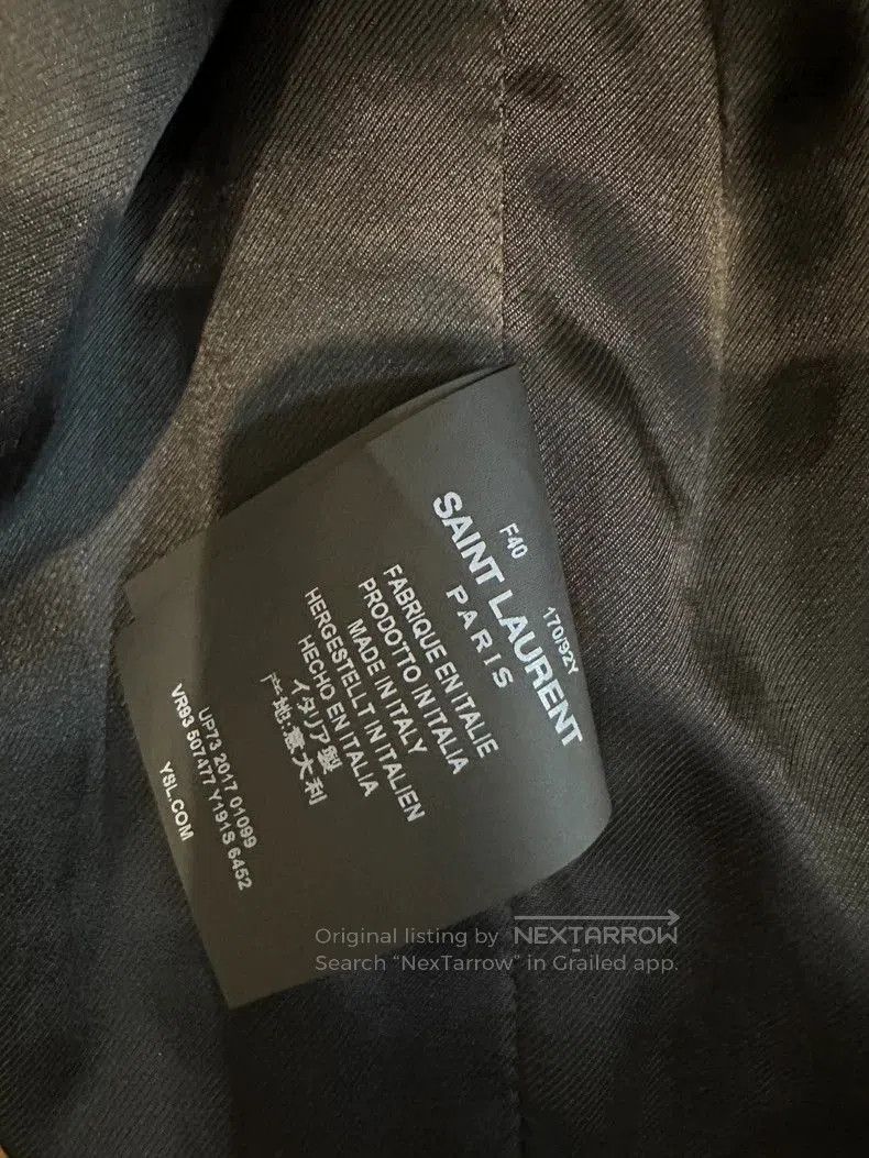 Yves Saint Laurent YSL Striped Bomber Jacket. Size S / US 4 / IT 40 - 3 Thumbnail