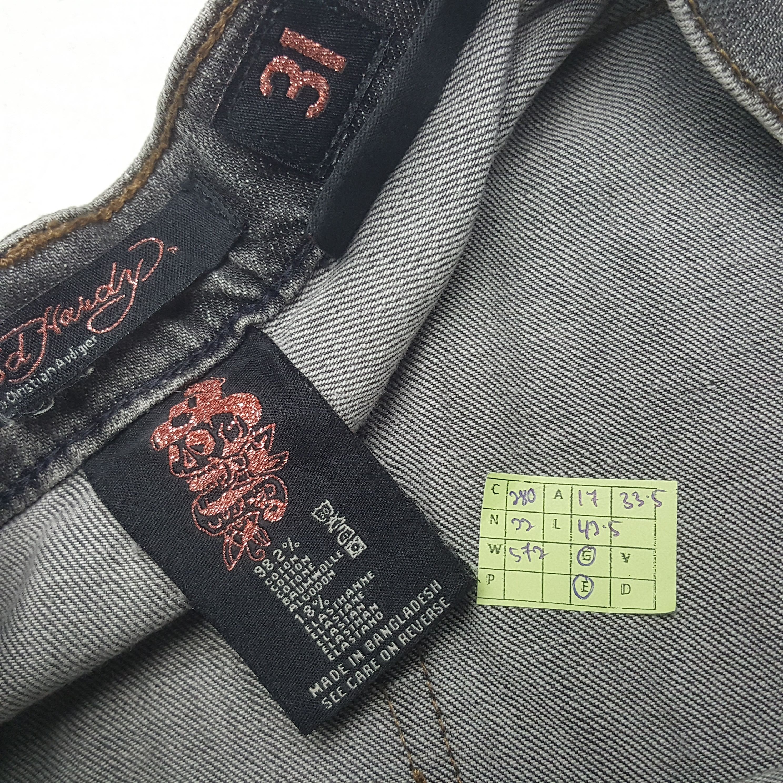 Christian Audigier × Ed Hardy × Vintage Vintage Ed Hardy by Christian Audiger Denim Jeans C280N22 Size US 34 / EU 50 - 8 Thumbnail