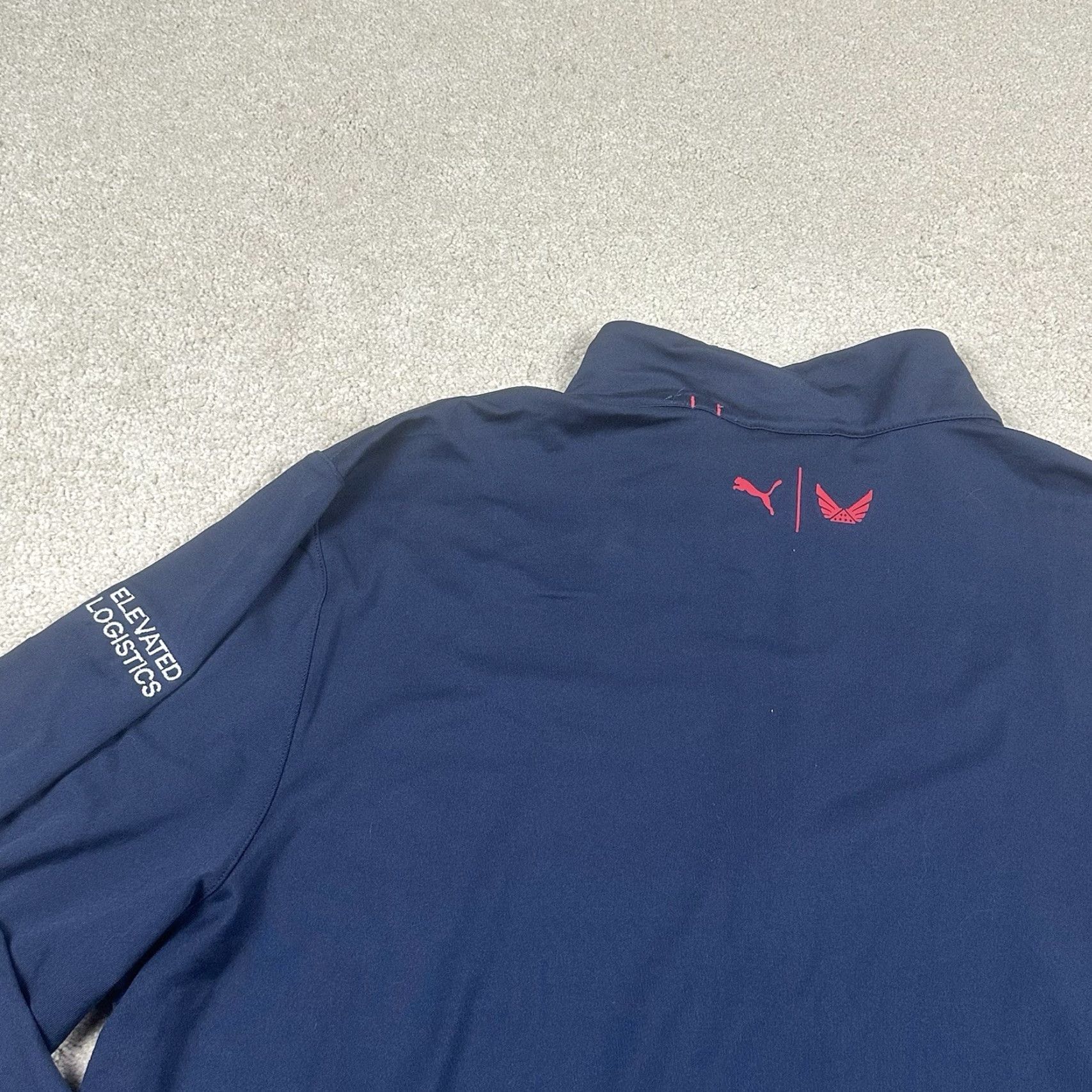 Puma PUMA Volition America Pullover Men XL Blue 1/4 Zip Golf Shirt Size US XL / EU 56 / 4 - 6 Thumbnail