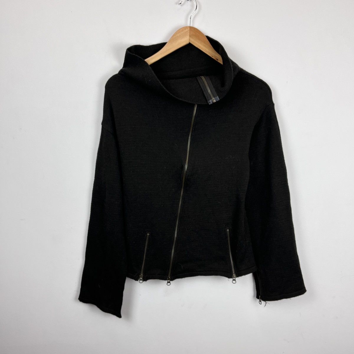 image of Vintage Avant Garde Reverse Zip Sweatshirt Ivan Grundahl in Khaki, Men's (Size Medium)