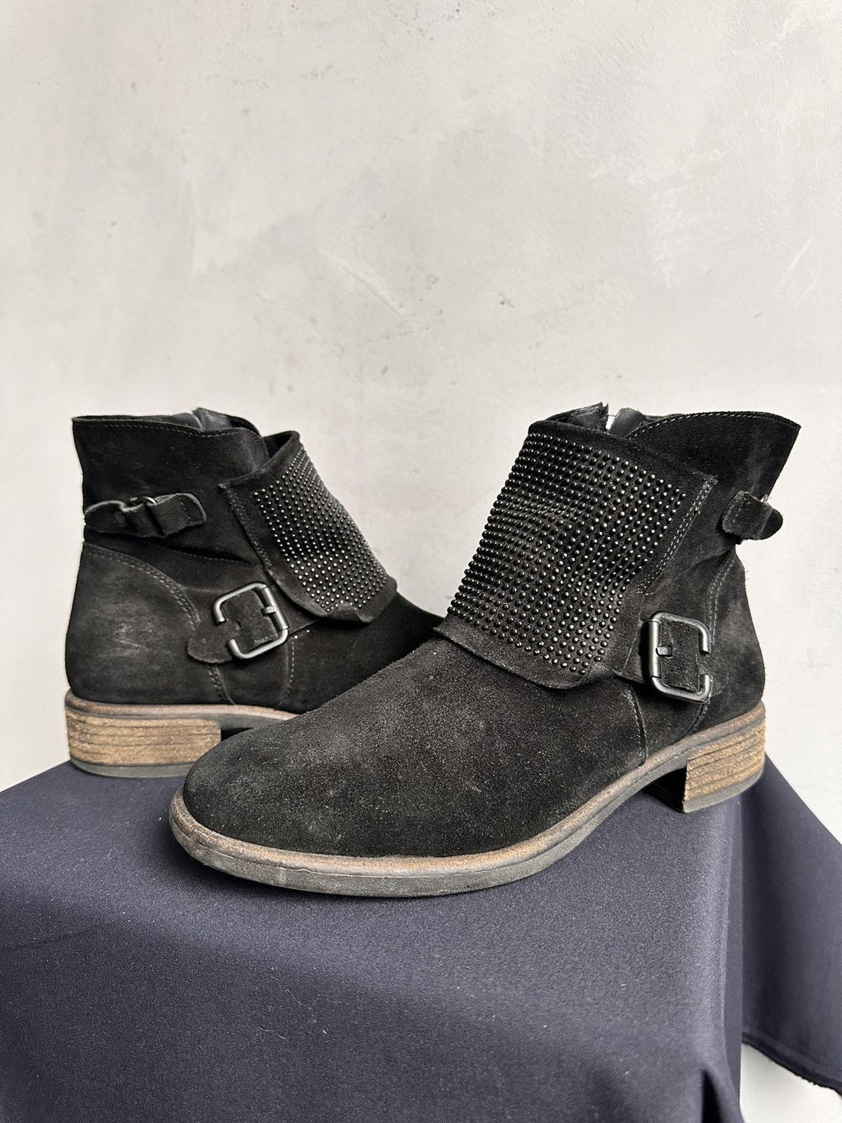 A.S.98 Leather Vintage New Rock Metal Zip AS 99 Bikkembergs Japan Size US 7 / EU 40 - 1 Thumbnail