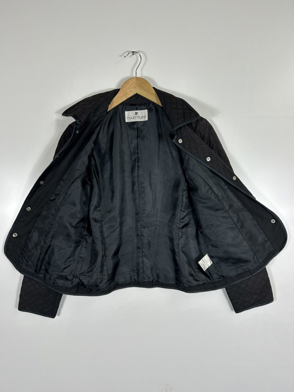 Courreges × Vintage ⚡️Vintage Courreges Quilted Snap Button Cropped Jacket Size S / US 4 / IT 40 - 10 Thumbnail