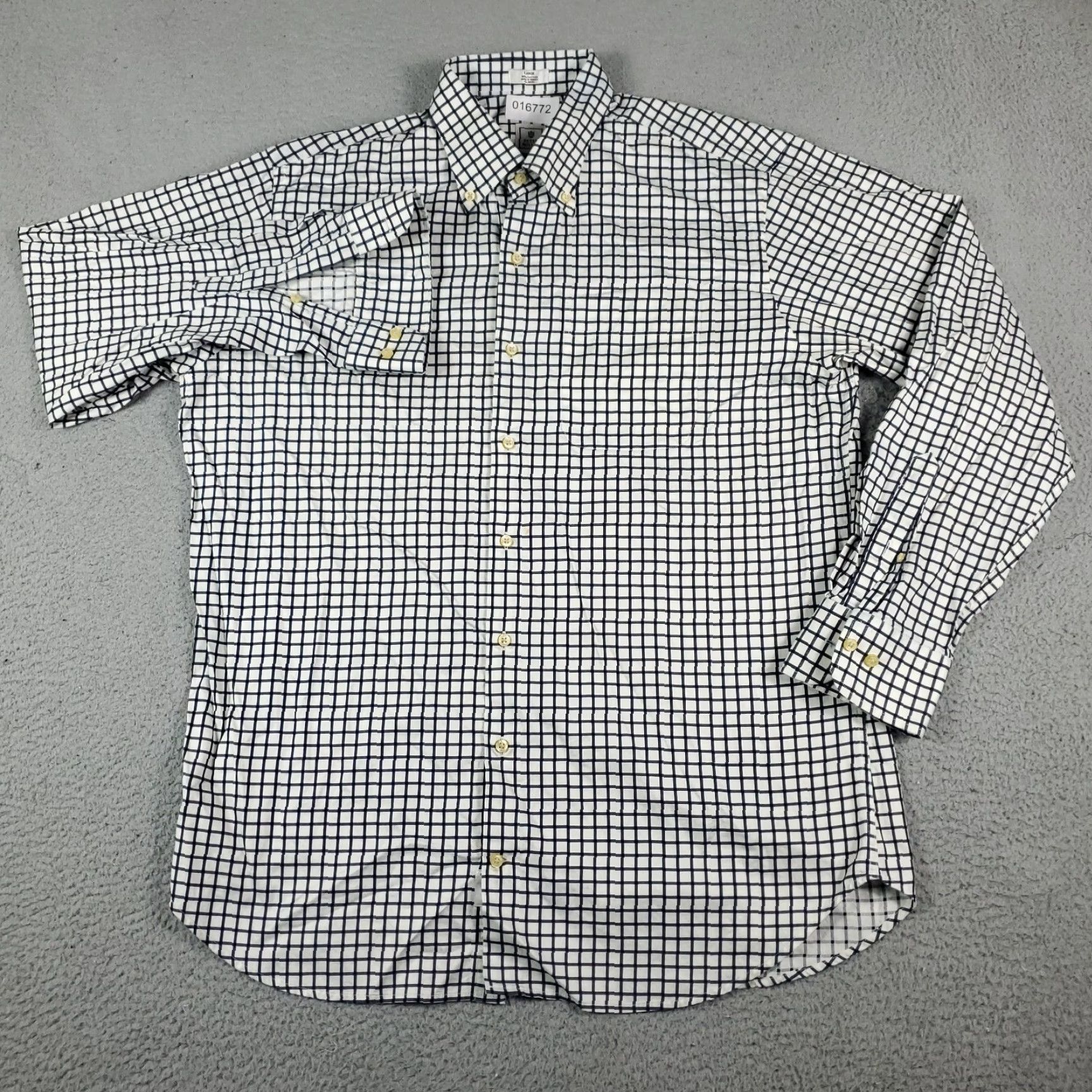 Peter Millar Peter Millar Button-Up Shirt Men’s Large Blue White Check Long Sleeve Casual Size US L / EU 52-54 / 3 - 2 Thumbnail