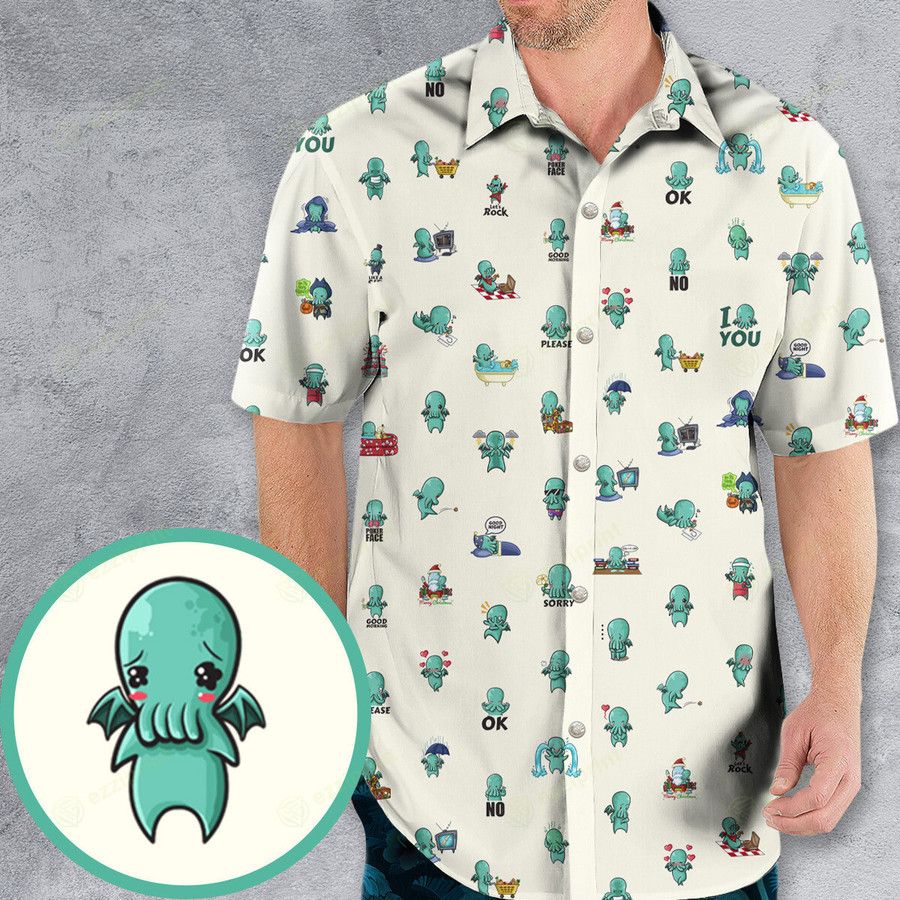 Other KAWAI CTHULHU PATTERN HAWAIIAN SHIRT Size US L / EU 52-54 / 3 - 1 Thumbnail