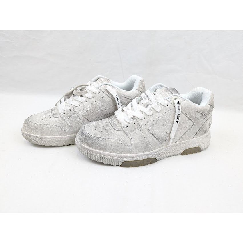 Off-White o1rshd1 Q: 2 / Out Of Office Vintage Suede Sneakers in White Size US 6 / EU 39 - 16 Thumbnail