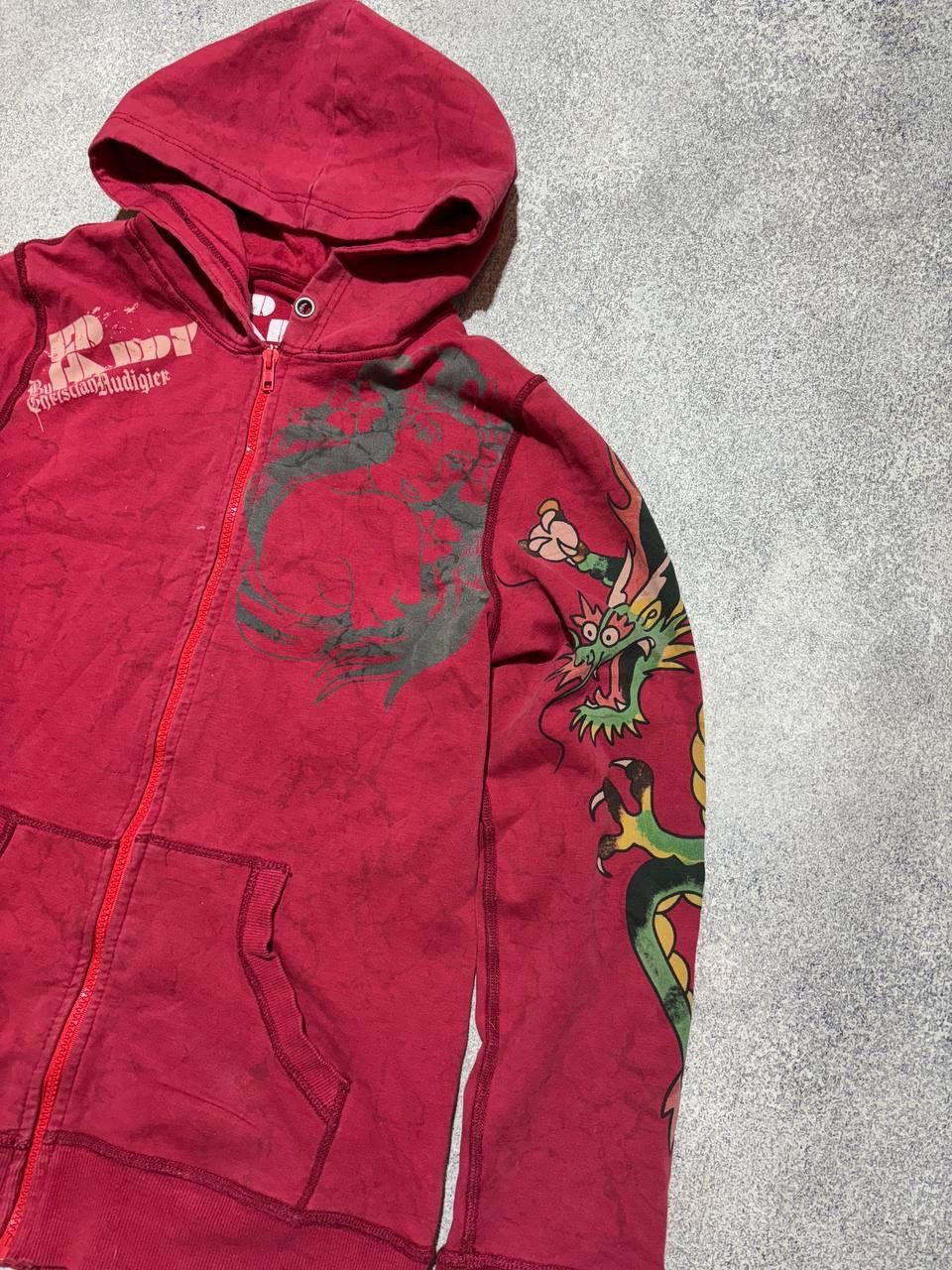 Ed Hardy Ed Hardy Streatwear Vintage Zip Hoodie Y2K Size XL / US 12-14 / IT 48-50 - 3 Thumbnail