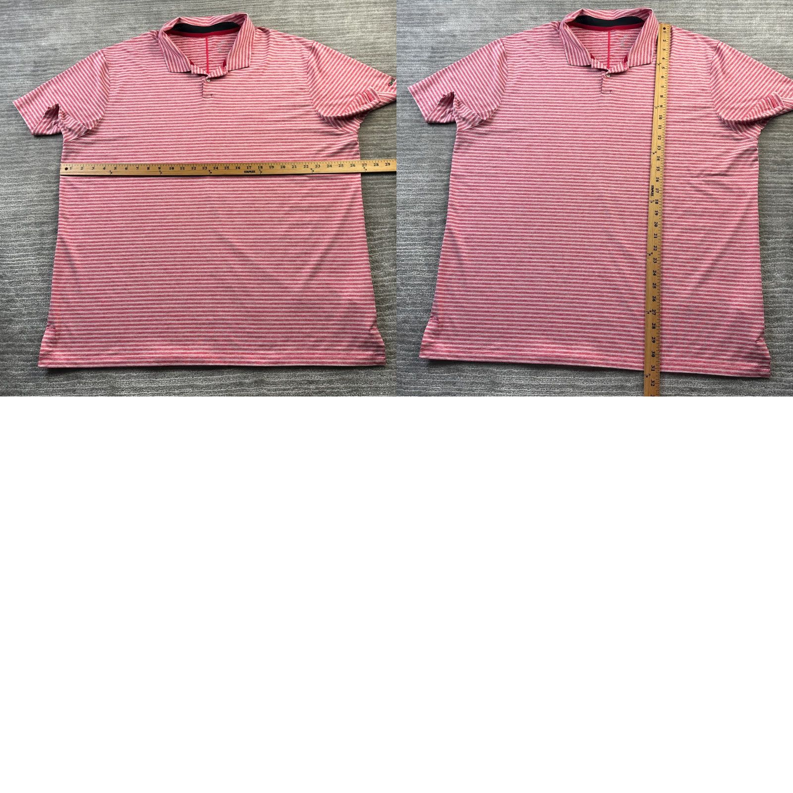 Nike Nike Tiger Woods Polo Shirt Mens 2XL Red Dri Fit Striped Short Sleeve Collared Button Size US XXL / EU 58 / 5 - 8 Thumbnail