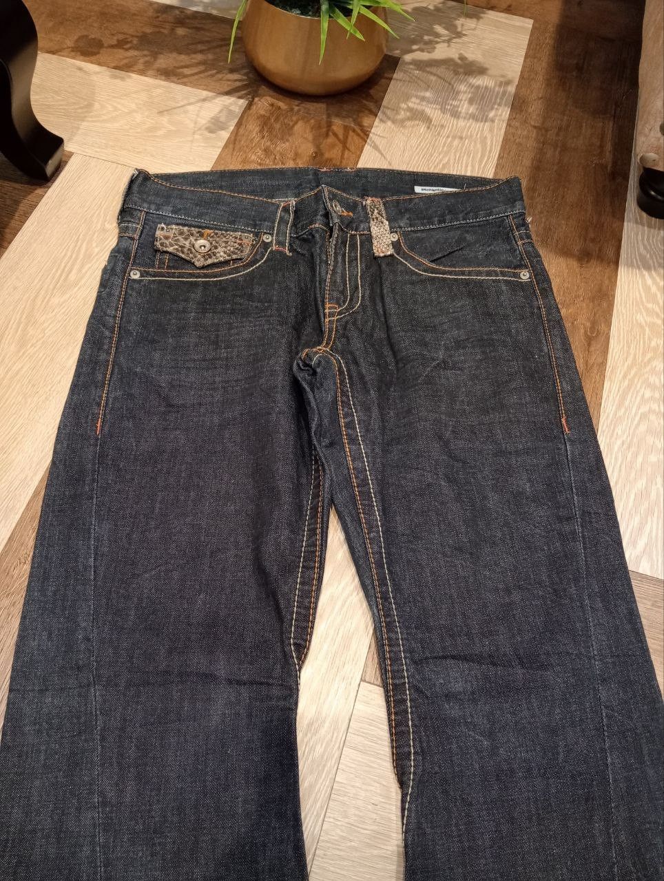 semanticdesign SEMANTIC DESIGN JAPAN INDIGO DENIM FLARED PANTS Size US 34 / EU 50 - 4 Thumbnail