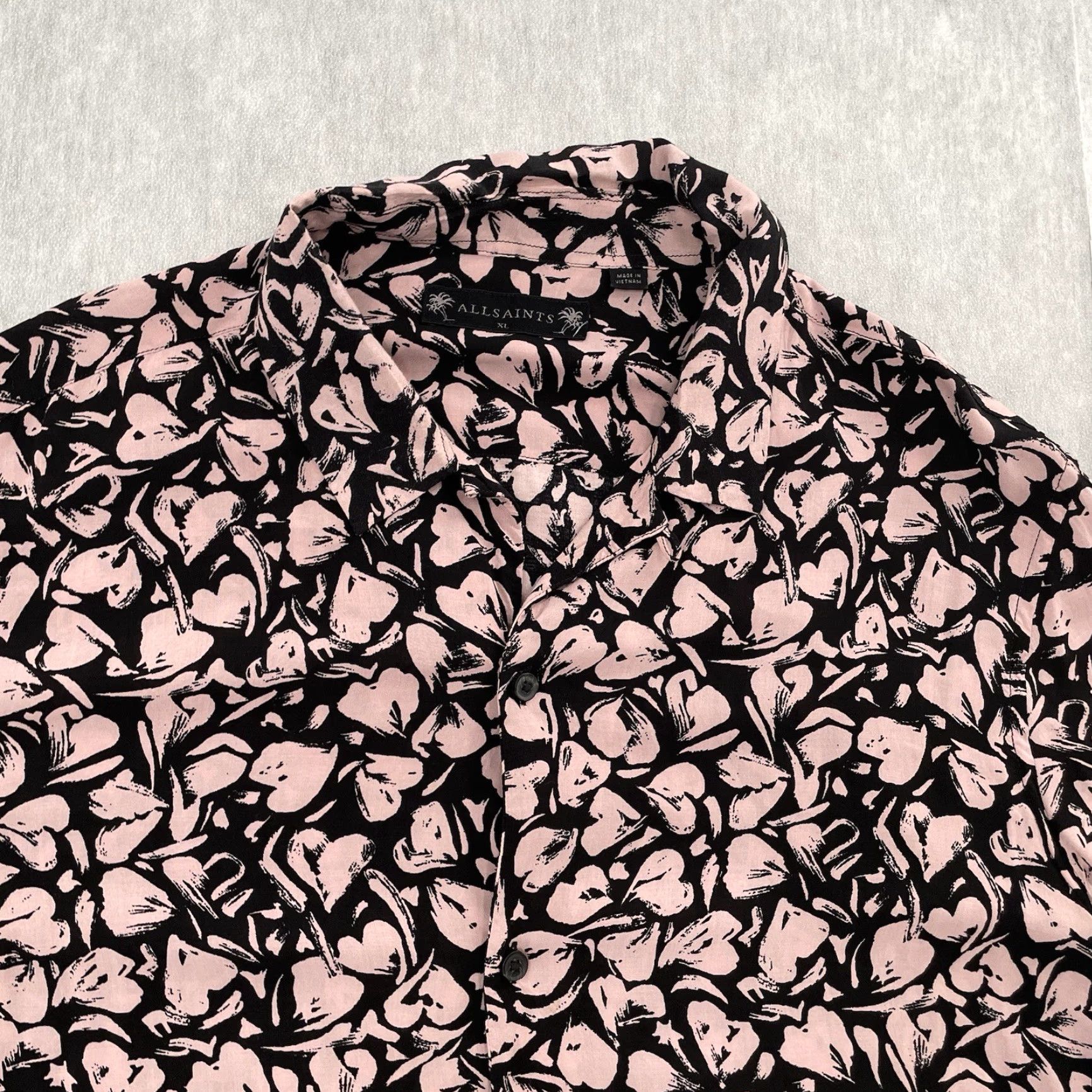 Allsaints VINTAGE AllSaints Shirt Men's Long Sleeve Button-Up XL Pink Geometric 90s Casual Size US XL / EU 56 / 4 - 3 Thumbnail