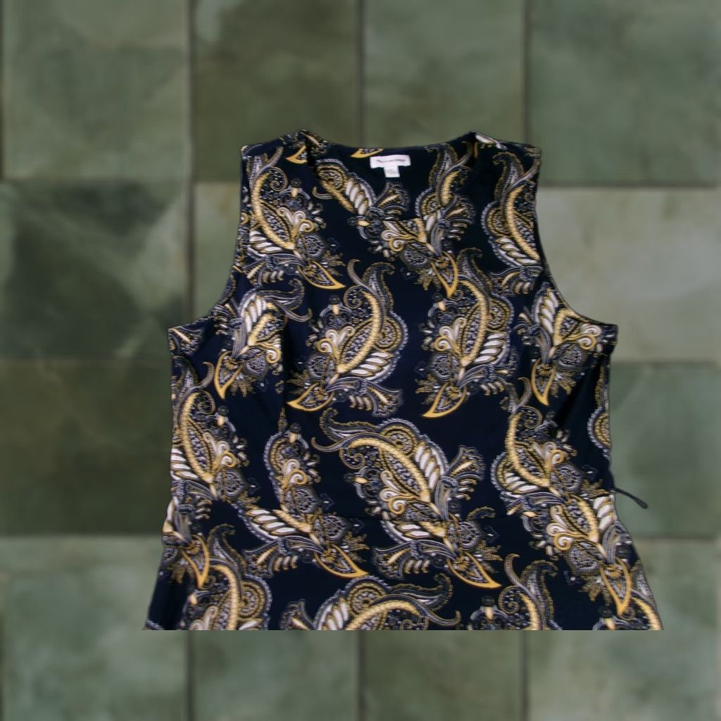 Charter Club VINTAGE Charter Club Dress Womens XXL Black Paisley Sleeveless Fit Flare ALine Size XXL / US 16-18 / IT 52-54 - 1 Thumbnail