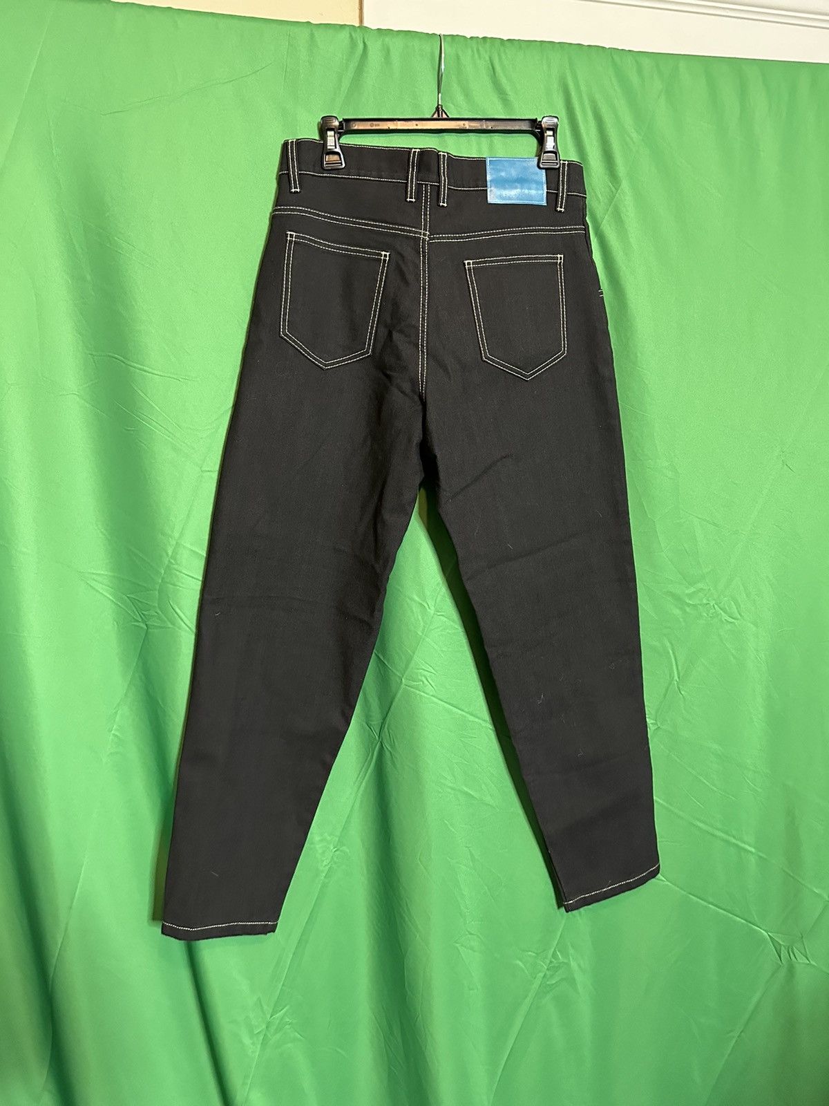 Pyer Moss Black logo embroidered contrast stitch denim jeans NWT Size US 31 - 7 Thumbnail