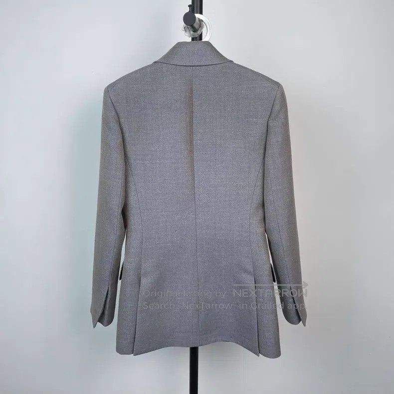 Louis Vuitton Louis Vuitton Dust-blue double-breasted wool suit jacket Size XXS / US 00 / IT 34 - 2 Thumbnail