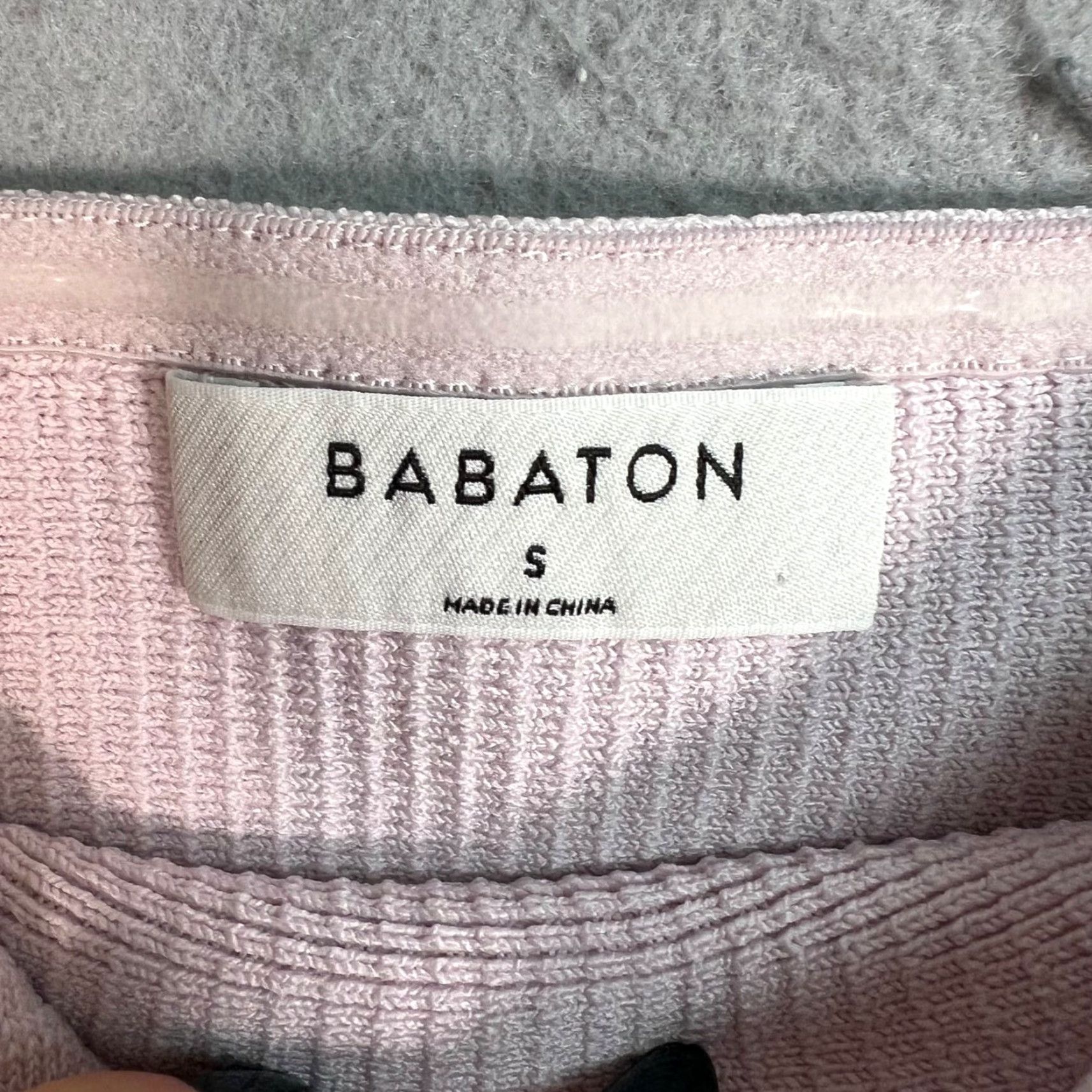 Vintage Babaton Womens Small Ribbed Sweetheart Neckline Crop Top Pink Tank Sleeveless Cropped Knit Nylon Size S / US 4 / IT 40 - 3 Thumbnail