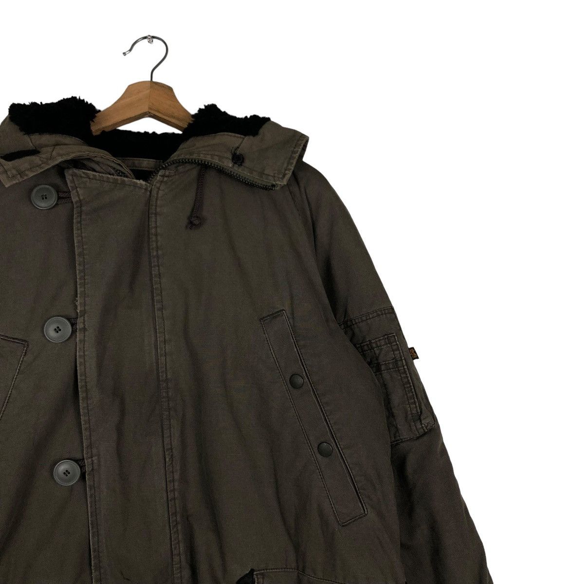 Alpha Industries 🔥VINTAGE CHORE JACKET CARGO ALPHA INDUSTRIES USA MILITARY Size US L / EU 52-54 / 3 - 6 Thumbnail