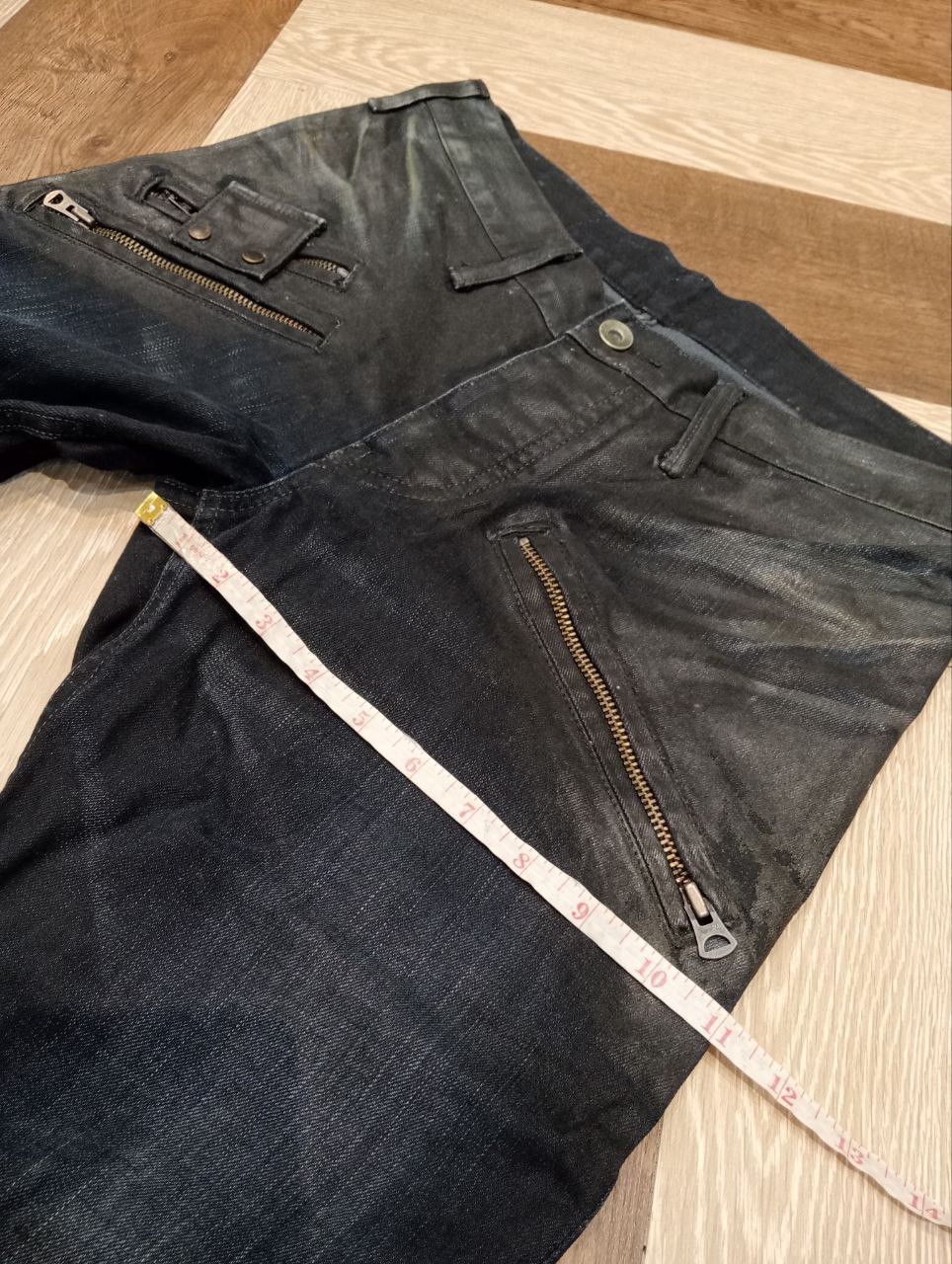 Le Grande Bleu (L.G.B.) VERY RARE L.G.B LE GRANDE BLEU MANIAC CORP WAXED DENIM JEANS Size US 30 / EU 46 - 18 Thumbnail