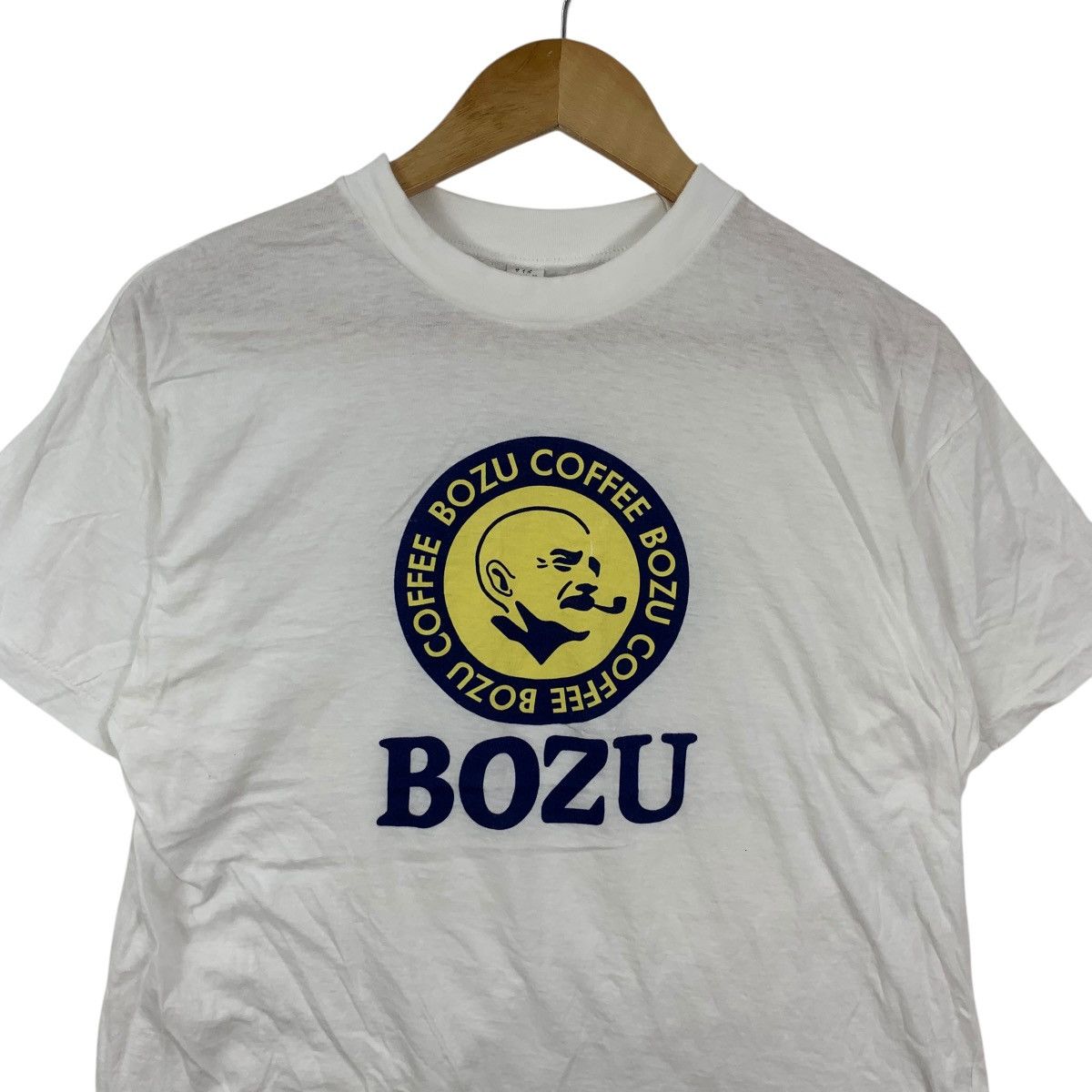 Vintage Vintage 80’ BOZU COFFEE JAPAN Shounji Temple Tee Shirt Top Size US L / EU 52-54 / 3 - 5 Thumbnail