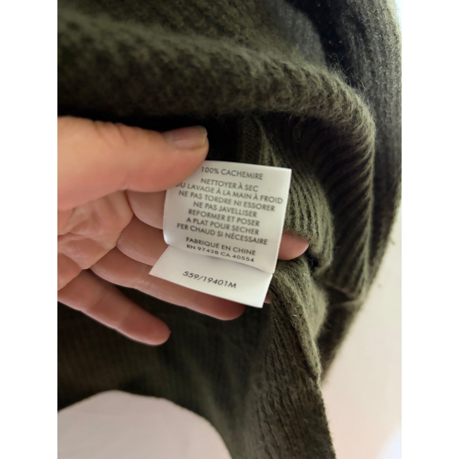 Other Leallo olive green khaki crewneck 100% cashmere sweater sz M Size M / US 6-8 / IT 42-44 - 5 Thumbnail