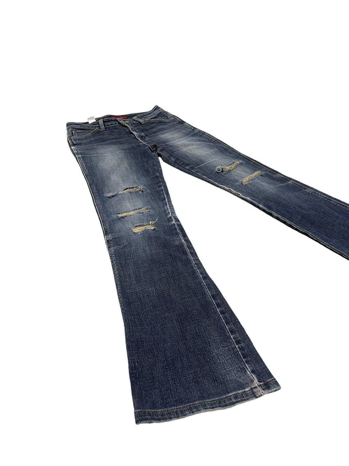 Edwin Flare Jeans Edwin Japan Stretch Distress Boot Cut 6🟦2 Size US 30 / EU 46 - 1 Thumbnail