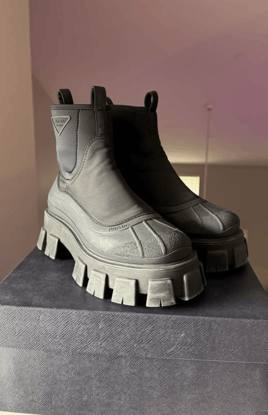 Prada Prada Monolith Nylon Gabardine Boots Size US 8 / EU 41 - 3 Thumbnail