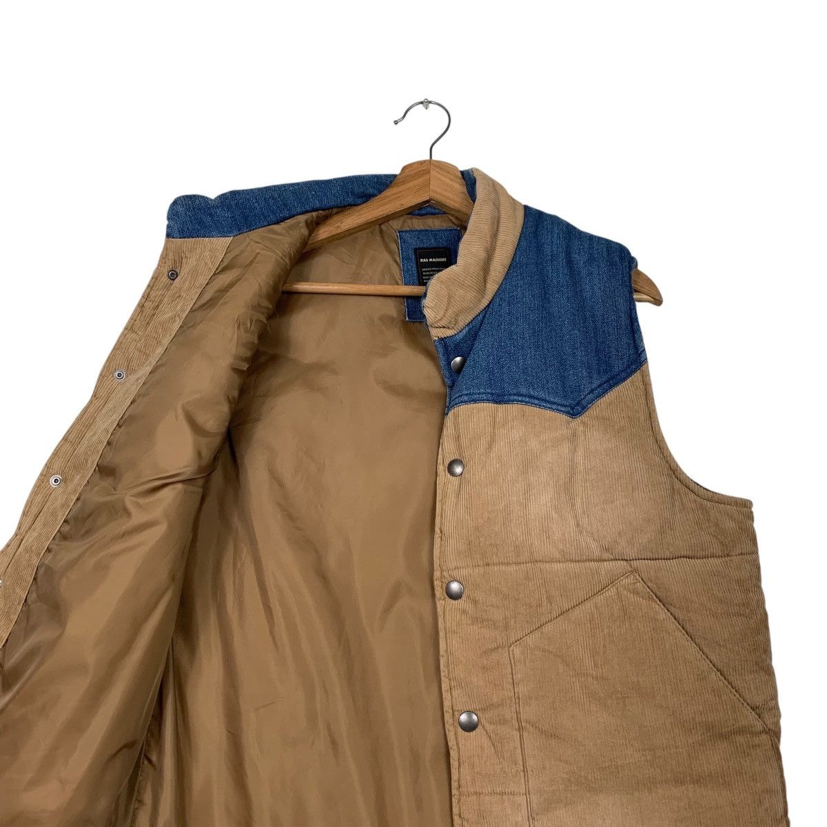 Japanese Brand RAG MACHINE Corduroy Puffer Vest #2292-C102 Size US M / EU 48-50 / 2 - 8 Thumbnail