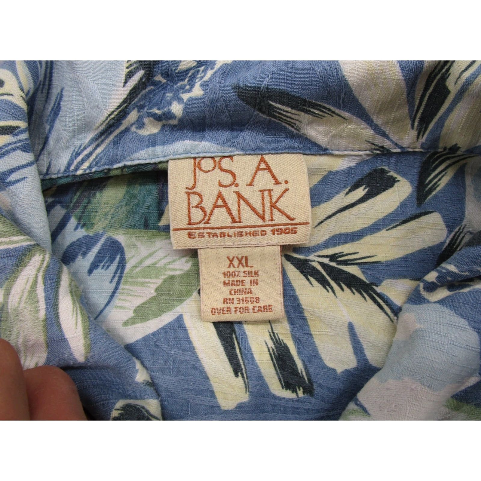 Jos. A. Bank Jos A Bank Mens Hawaiian Short Sleeve Button Up Shirt 2XL Silk Floral Multicolor Pocket Size US XXL / EU 58 / 5 - 2 Thumbnail