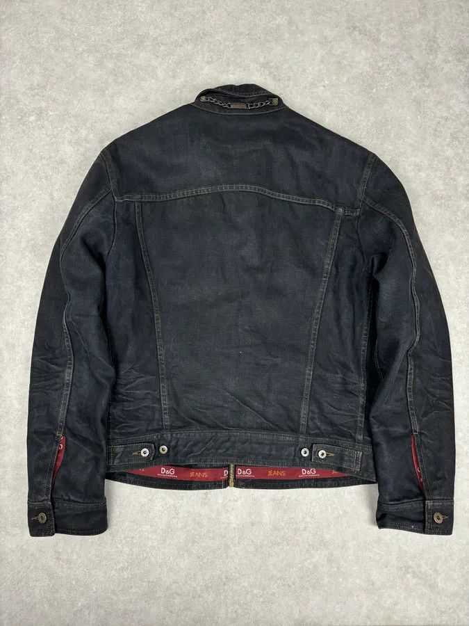 Dolce & Gabbana AW2003 Dolce & Gabbana Black Faded Denim Raw Denim Jacket Size US L / EU 52-54 / 3 - 5 Thumbnail