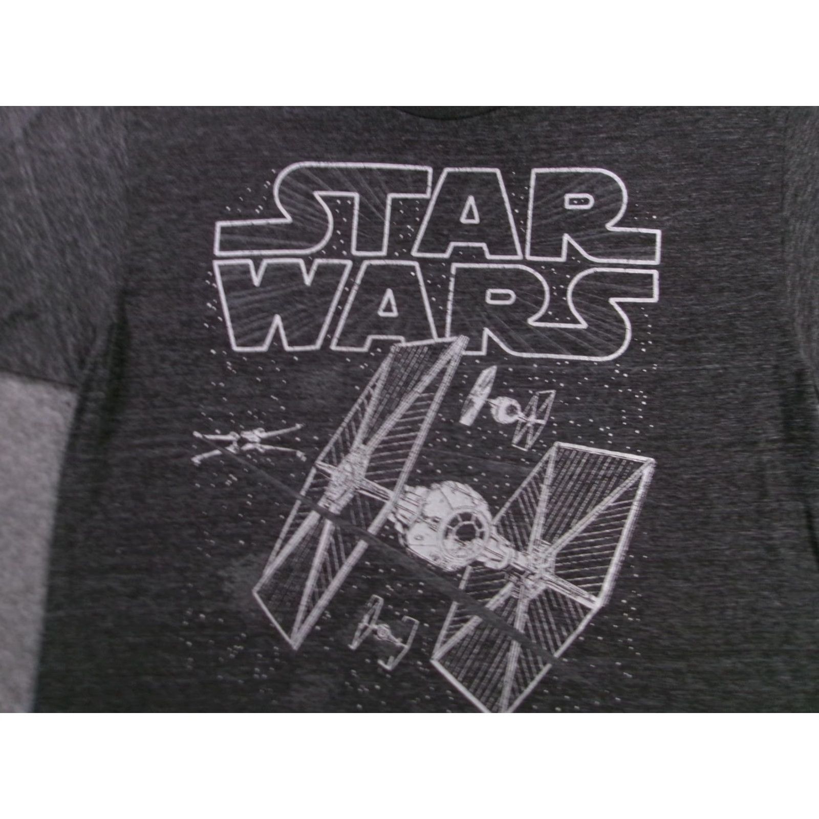 Star Wars VINTAGE Star Wars Shirt Men Large Gray X-Wing Tie Fighter Graphic Tee 90s Movie Mens L Gray Graphic Print Shirt Size US L / EU 52-54 / 3 - 2 Thumbnail