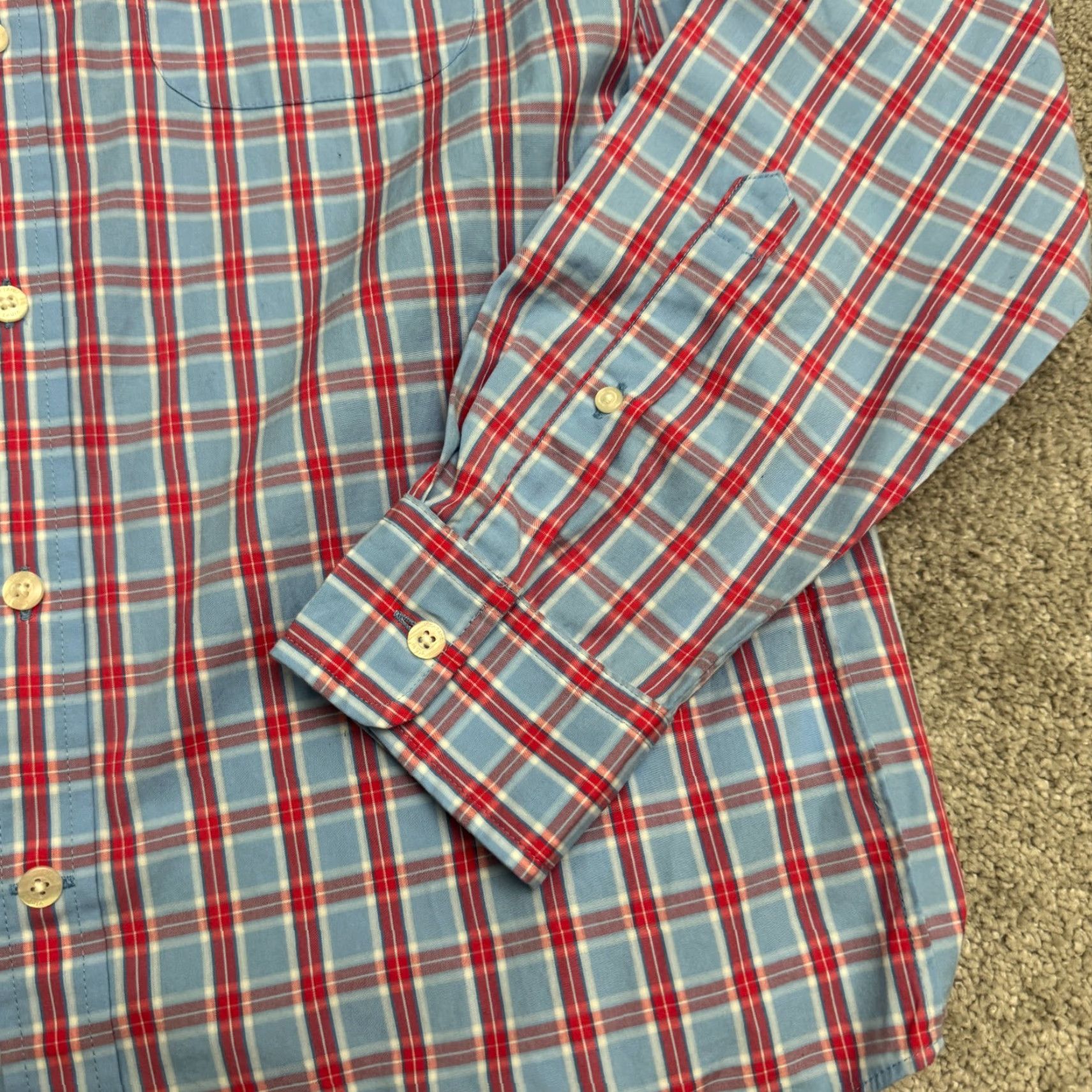 Vineyard Vines Vineyard Vines Plaid Button-Down Shirt Mens Small Blue Red Long Sleeve Cotton Shirt Size US S / EU 44-46 / 1 - 5 Thumbnail