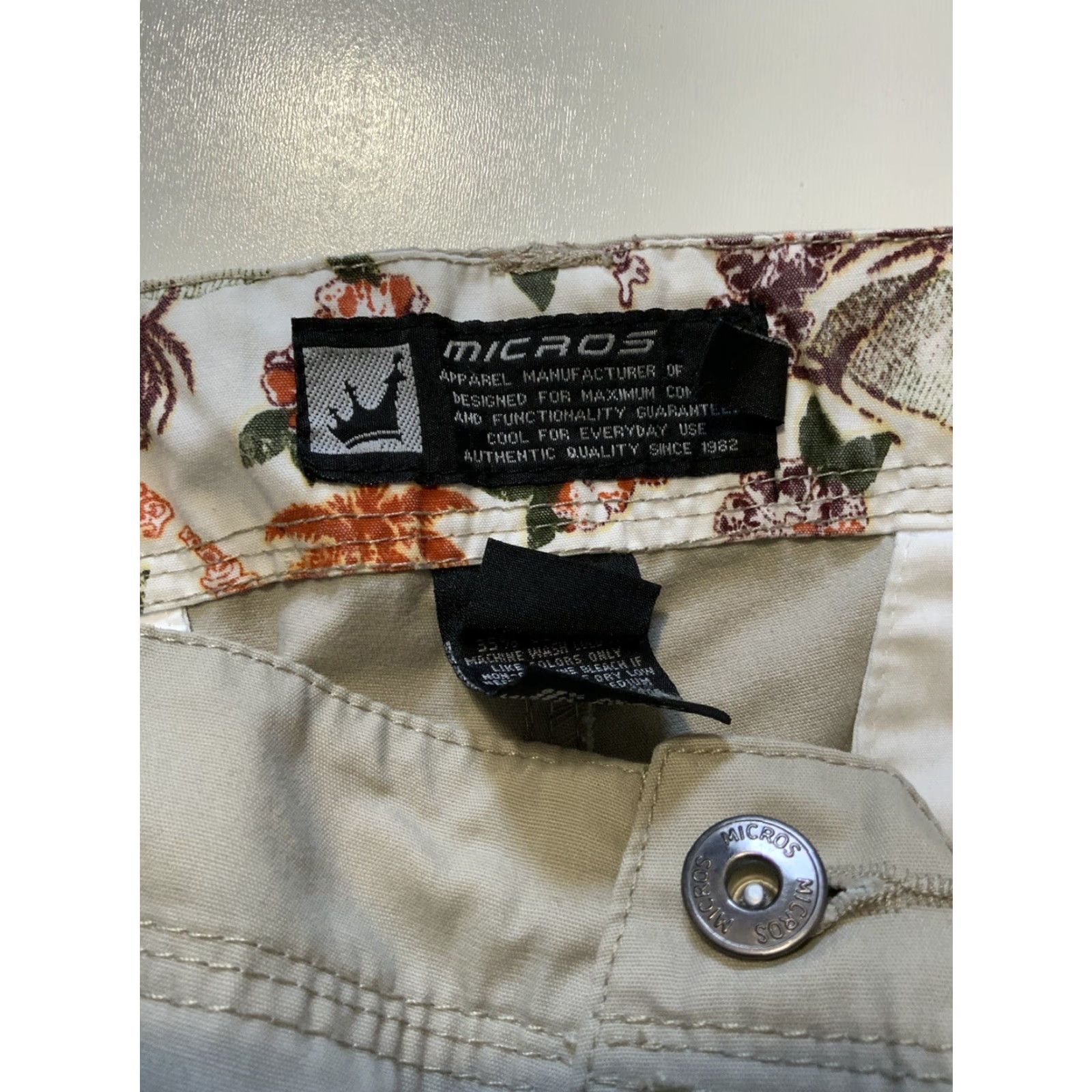 Vintage VINTAGE Micros Cargo Utility Skateboarding Lightweight Everyday Pants Sz. 36 Men Beige Cargo Pants 36 Mens Size US 36 / EU 52 - 7 Thumbnail