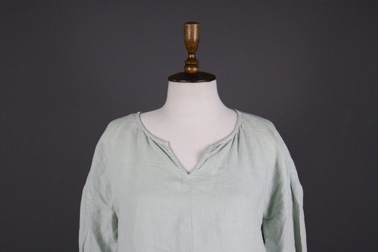 Designer Toast Relaxed Two Pockets 100% Linen Tunic Dress Size XS Size XS / US 0-2 / IT 36-38 - 2 Thumbnail