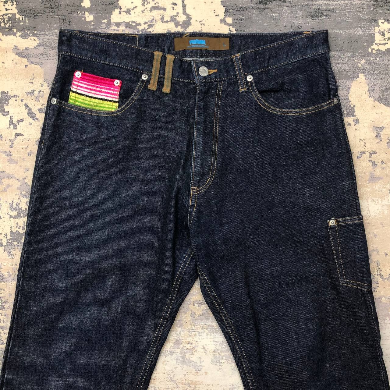 Japanese Brand P456 RARE PROGRAM JAPAN BLUE DENIM Size US 35 - 3 Thumbnail