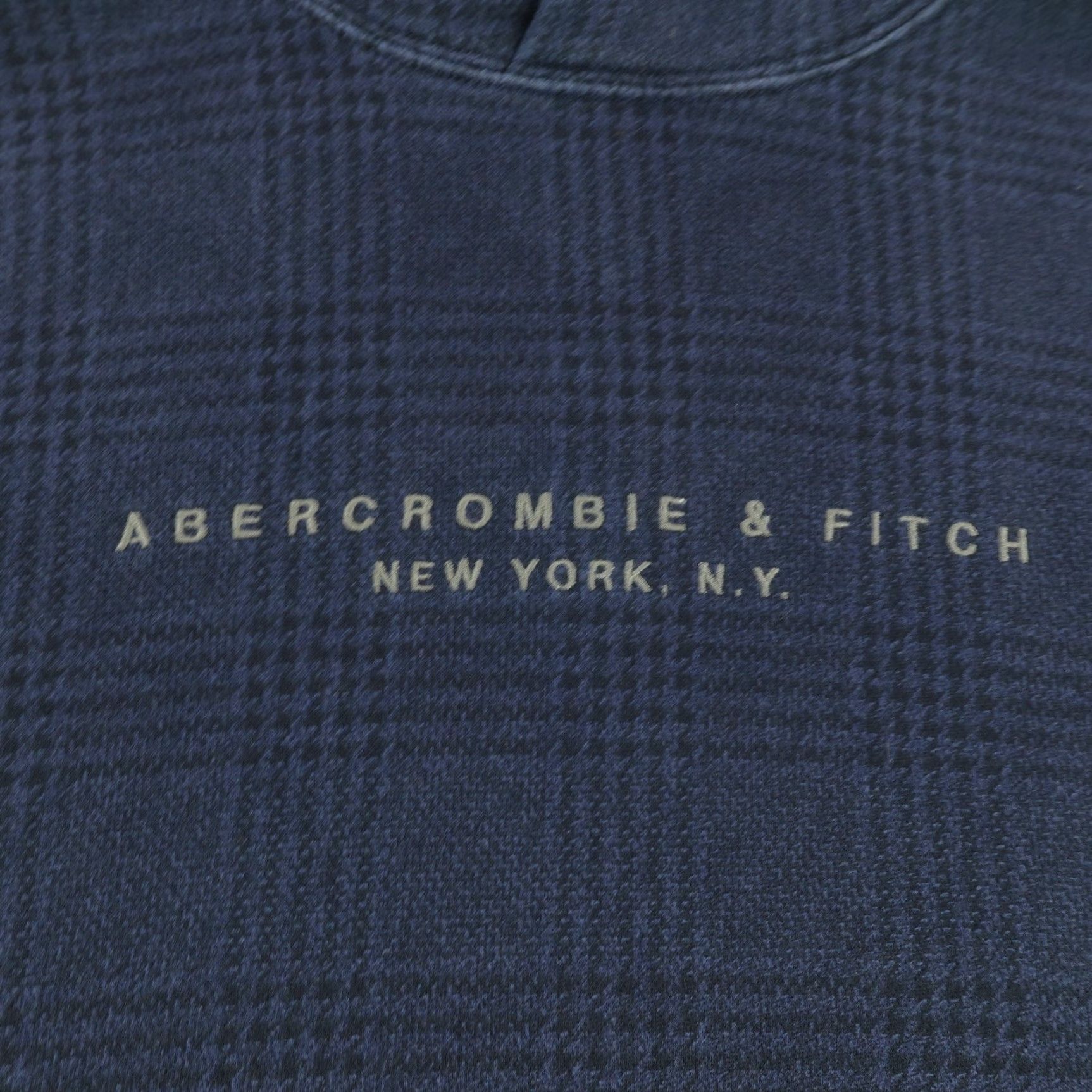Abercrombie & Fitch VINTAGE Abercrombie & Fitch Hoodie Mens Medium Blue Houndstooth Glen Plaid Sweatshirt Size US M / EU 48-50 / 2 - 2 Thumbnail