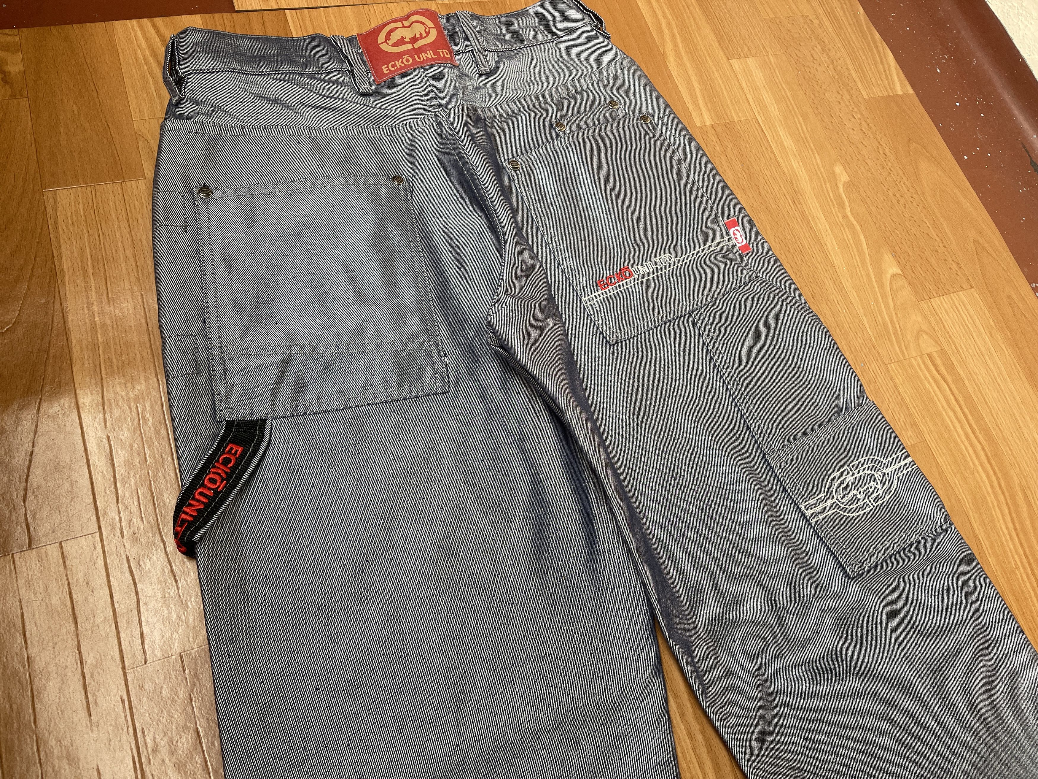 Ecko Unltd. Ecko Unltd jeans, shiny silver metallic vintage baggy Y2K 30 Size US 30 / EU 46 - 3 Thumbnail