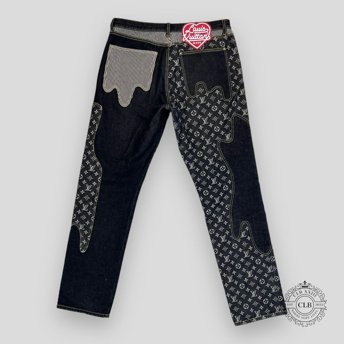 Louis Vuitton × Nigo LOUIS VUITTON X NIGO MONOGRAM CRAZY DENIM JEANS -  BLACK | Grailed