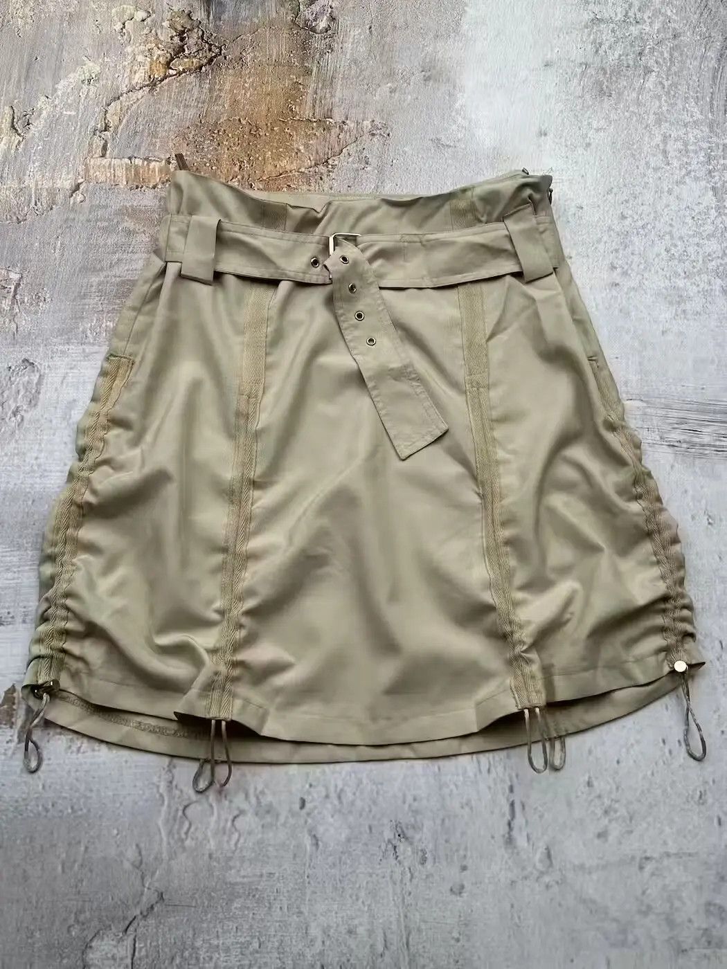 image of Avant Garde x Vintage Belt Bondage Mini Skirt in Brown, Women's (Size 25)