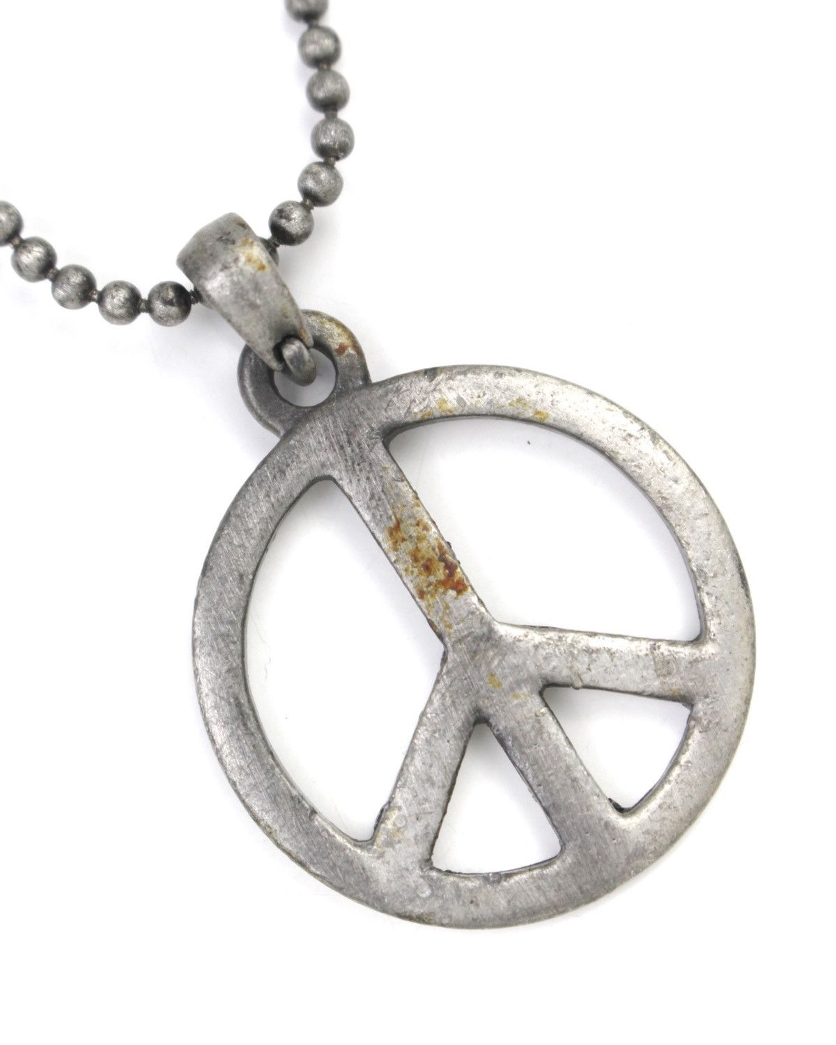 Vintage 2000S JAPANESE MADE RUSTED PEACE MEDALLION NECKLACE Size ONE SIZE - 3 Thumbnail