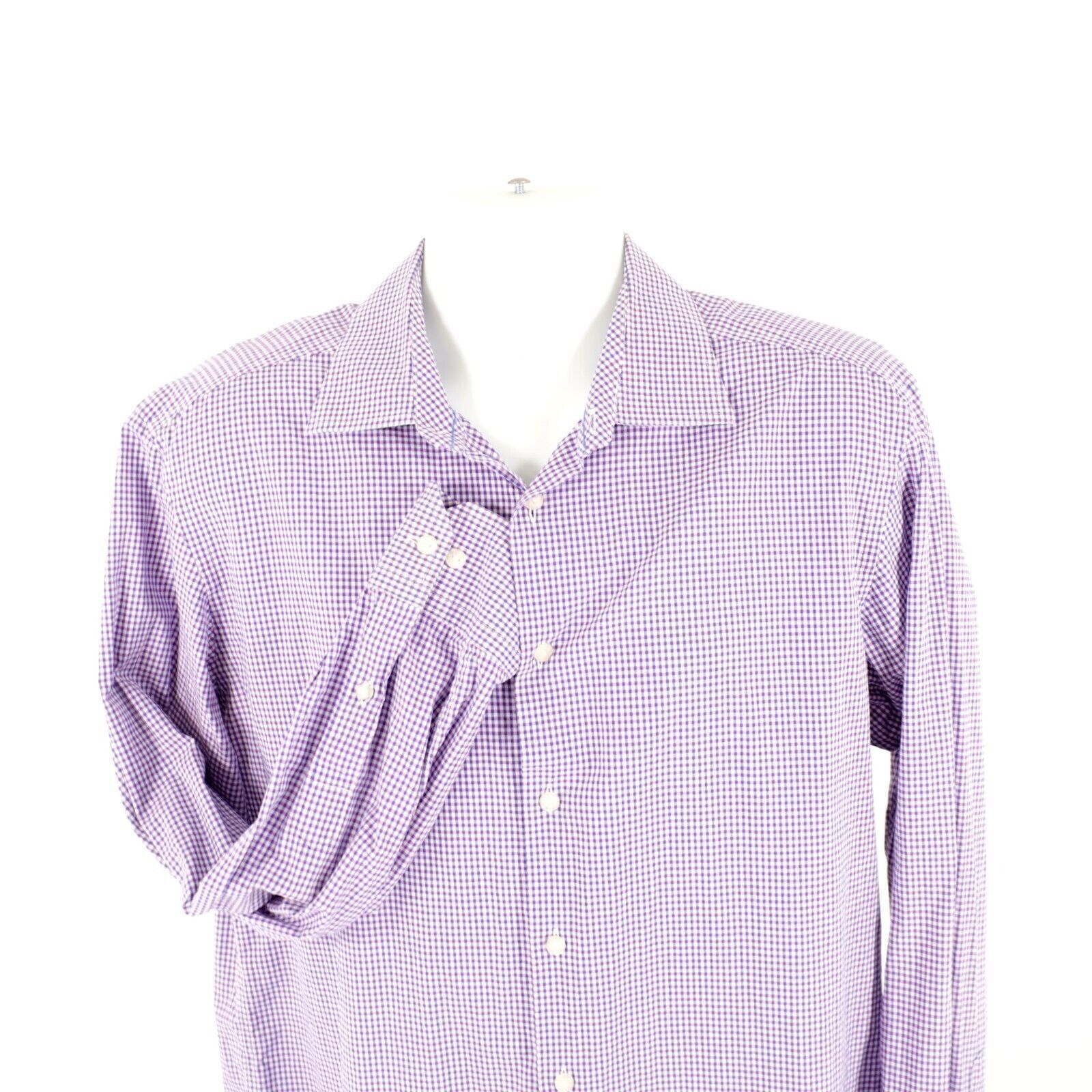 Joseph Abboud Joseph Abboud Pink Blue Check Large Collared Dress Shirt Lo |  Grailed