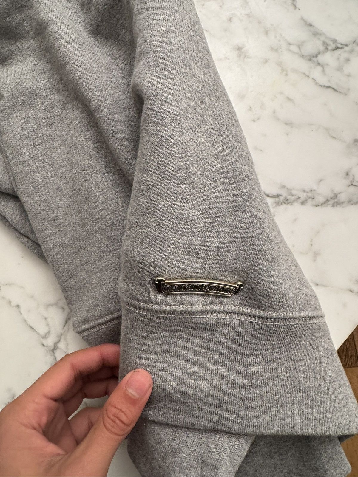 Chrome Hearts Chrome Hearts Paper Jam Cross Hoodie 'Heather Grey' Size US S / EU 44-46 / 1 - 4 Thumbnail