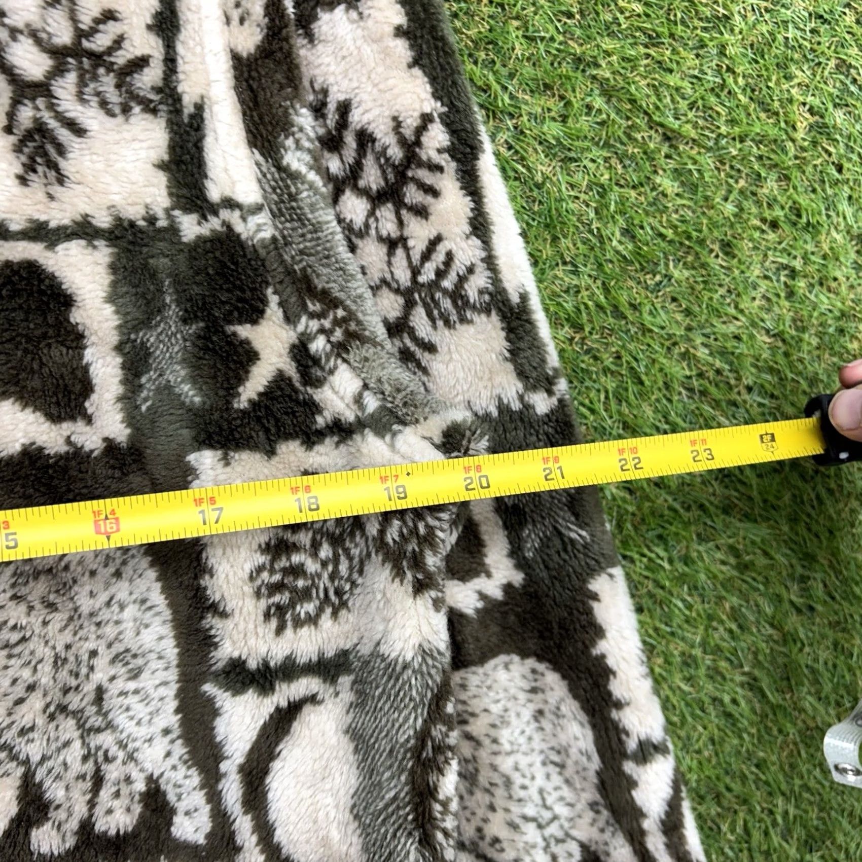 Vintage VINTAGE True Grit Cardigan Sweater Womens L Beige Geometric Moose Graphic Knit 90s Native USA Western Fleece AOP Zip Ladies Size L / US 10 / IT 46 - 6 Thumbnail