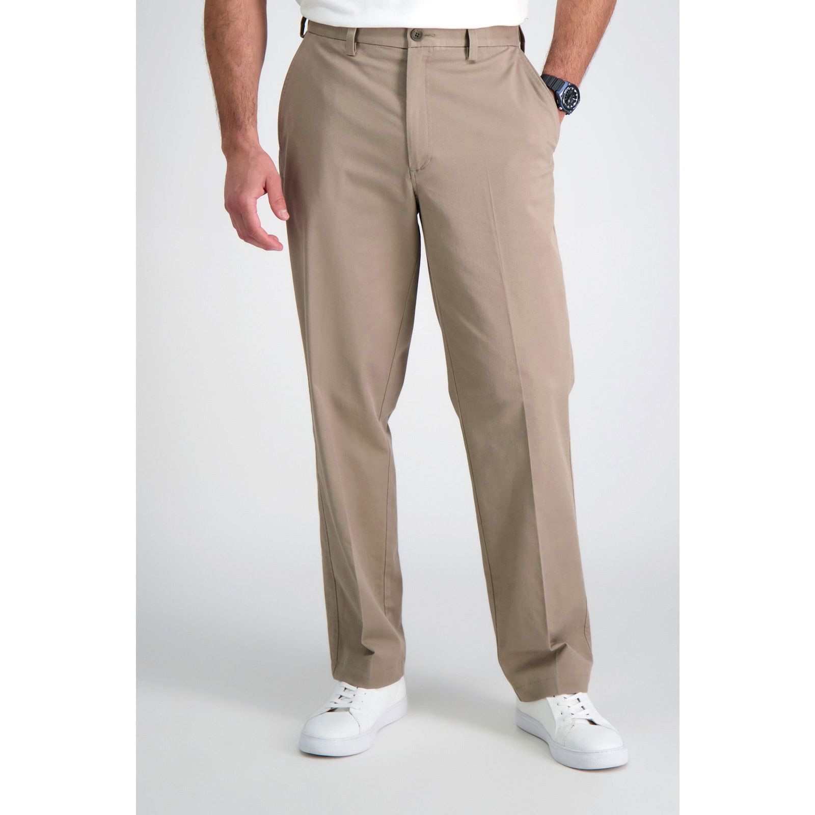 Haggar Haggar Men's Medium Khaki Cotton Classic Khaki Pants 36x34 Size US 36 / EU 52 - 1 Thumbnail