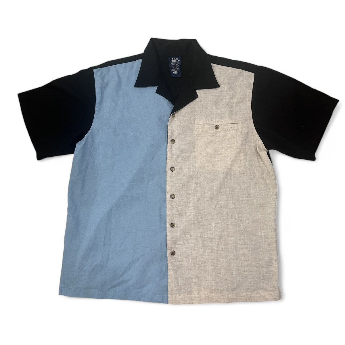 Blair Vintage John Blair Blue Geometric Classic 70s Dapper Size US XL / EU 56 / 4 - 1 Thumbnail