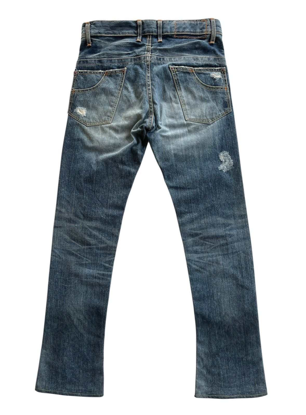 Vintage Blue Way Distressed Flare Denim Size US 30 / EU 46 - 2 Thumbnail
